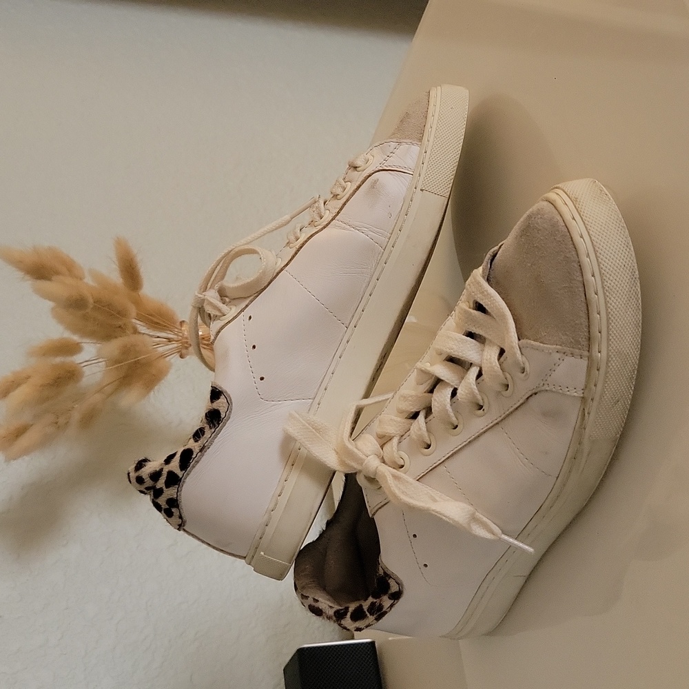 IRO Leather Animal Print Sneakers